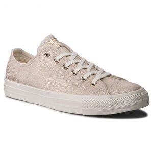 Converse Kids Sneakers in Shimmering Beige Low Top Lace up Size 2
